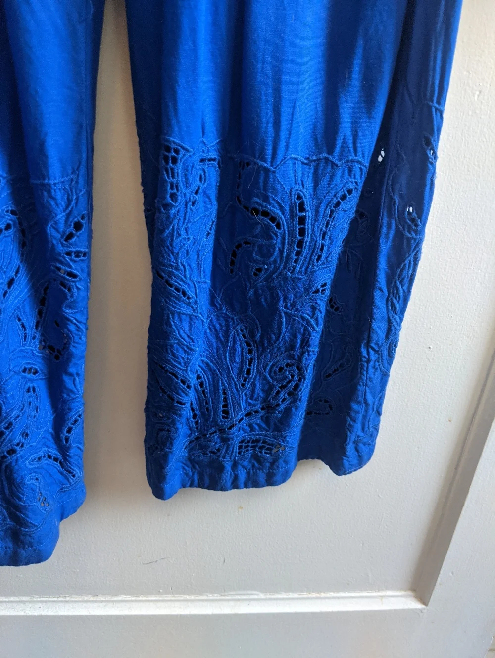 Vintage Royal Blue Lace-Trim Jumpsuit - Picture 10 of 10
